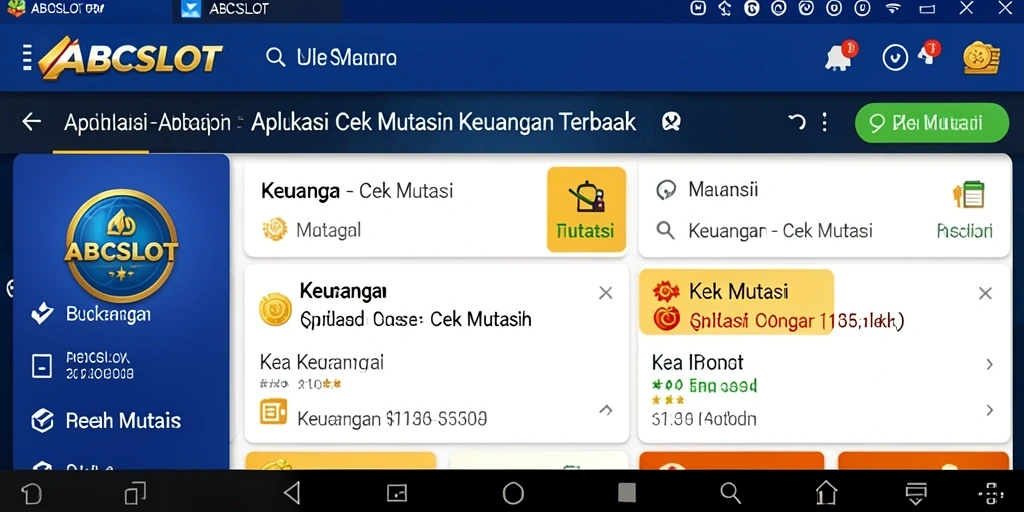 Tampilan antarmuka ABCSLOT dengan fitur cek mutasi.