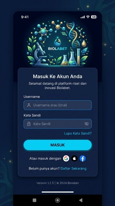 Masuk ke Akun Biolabet untuk Pengguna Android